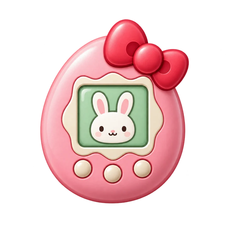 The Open Meets pink rabbit companion